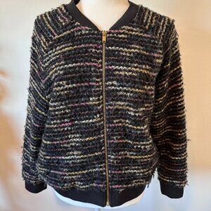 H&M Multicolored Glitter Bomber Jacket S
